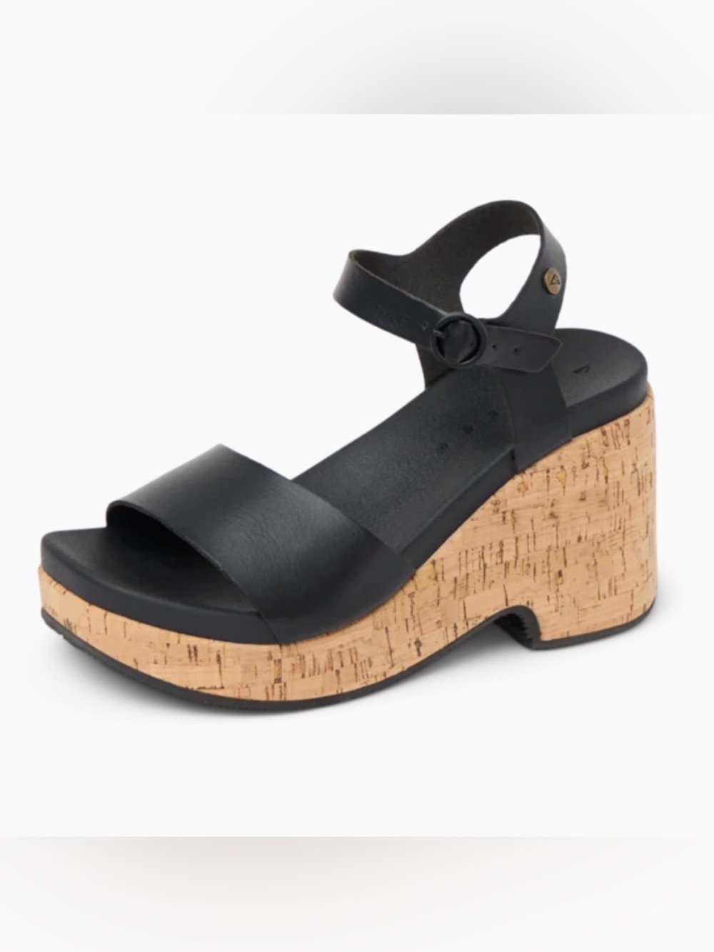 Reef Black Cork Platform Sandals - Picture 12 of 13